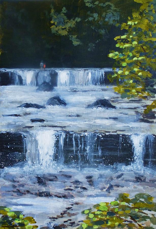 Aysgarth Falls Yorkshire Dales Painting by Nigel Radcliffe