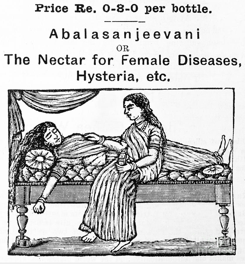 Ayurvedic Medicine, Female Hysteria Photograph by Wellcome Images