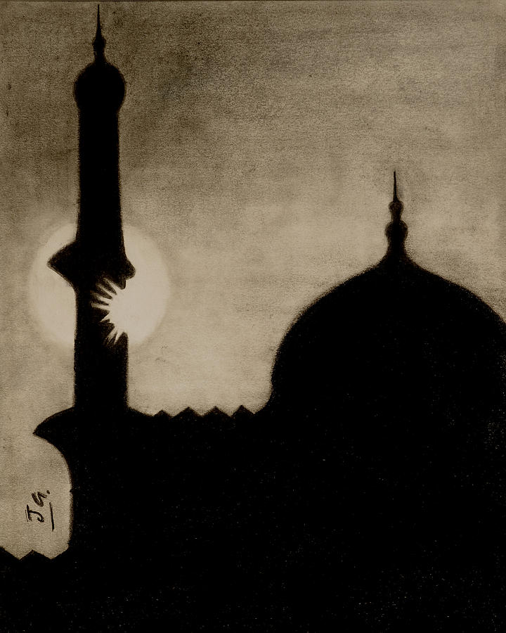 Islam Drawing - Azaan by Jalal Gilani