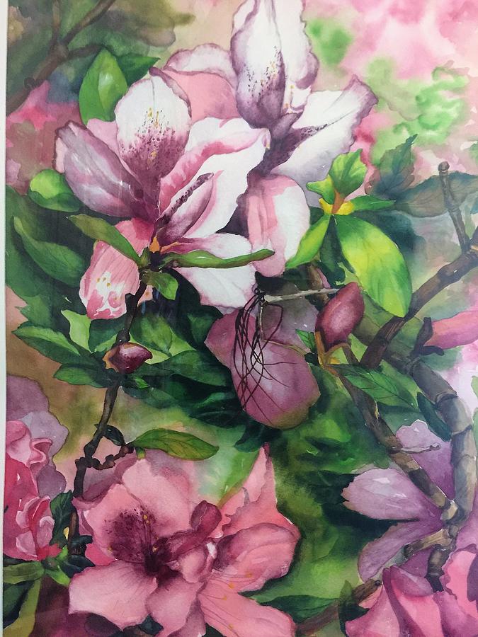 Azalea Painting by Bettie Bordelon - Fine Art America