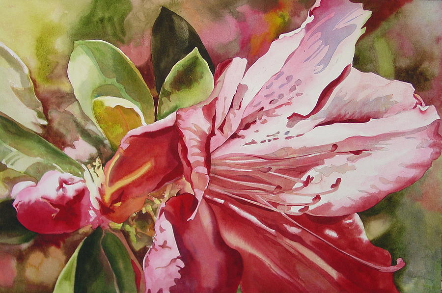 Watercolor Painting - Azalea by Marlene Gremillion