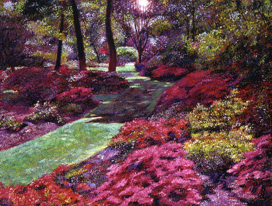 Azalea Park Painting by David Lloyd Glover