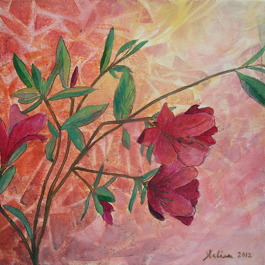 Flower Painting - Azaleas by Arlissa Vaughn