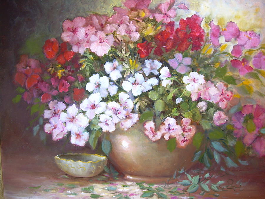 Floral Painting - Azaleas by Naomi Dixon Floral Painting - Azaleas by Naomi Dixon