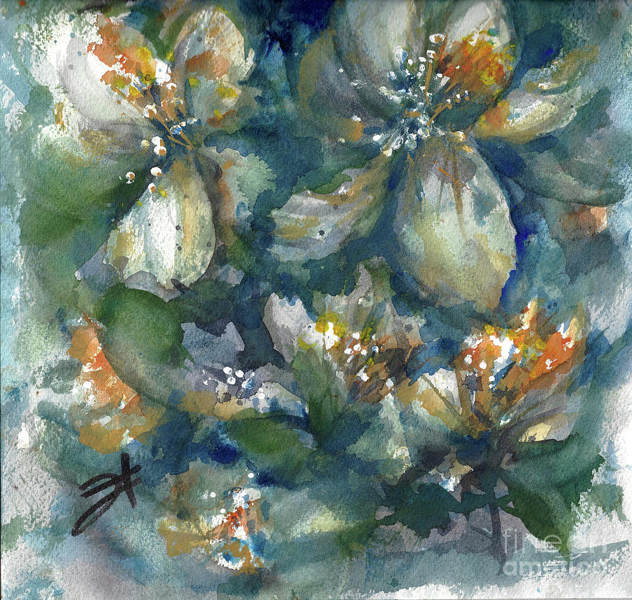 Azaleas Right Painting by Francelle Theriot