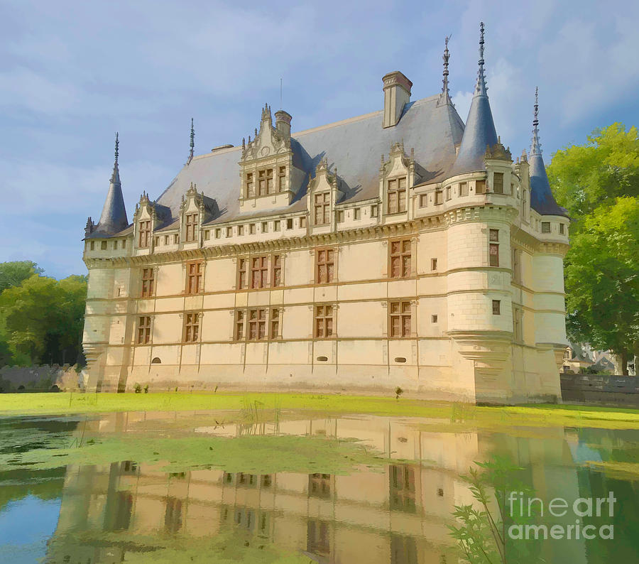 Chateau Photograph - Azay-le-Rideau Chateau by Nigel Fletcher-Jones