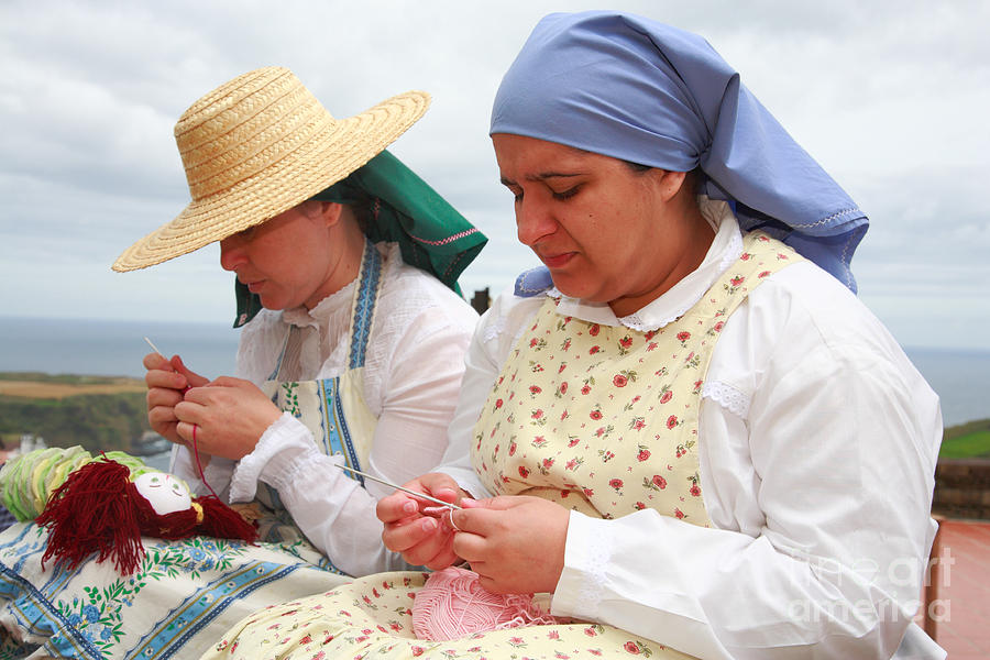 Azorean craftswomen Photograph by Gaspar Avila