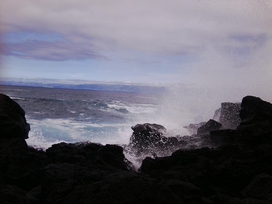 Azores Splash 5 Photograph by Julia Woodman