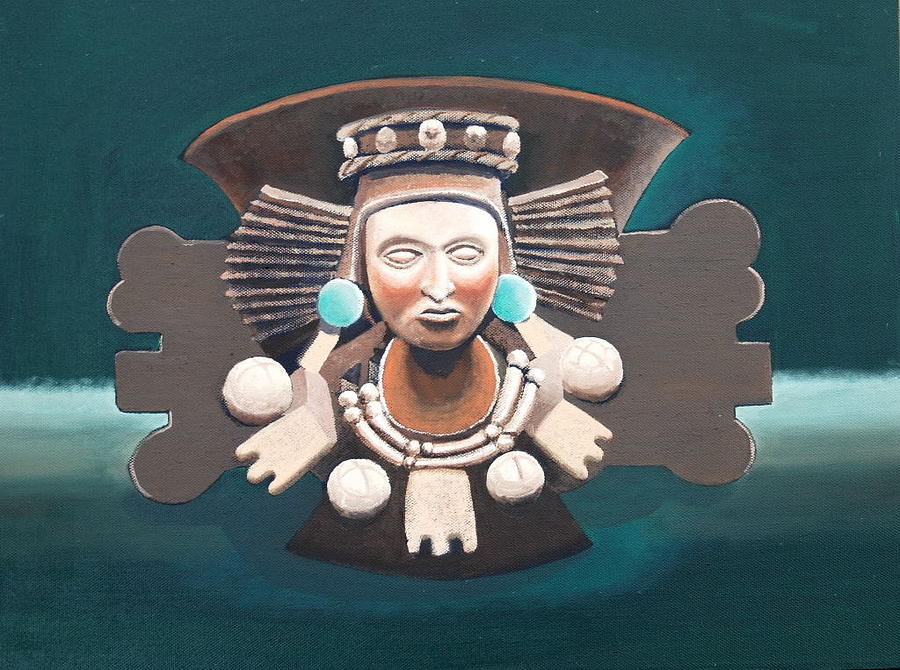 Aztec Ceremonial Urn Painting by Ted Hess | Fine Art America