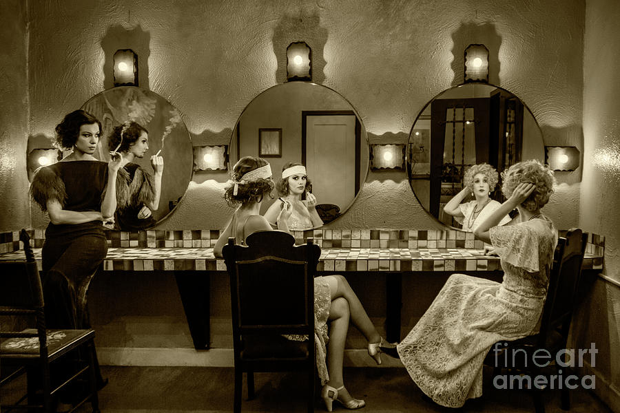 Aztec Hotel Ladies Lounge Photograph by Sad Hill - Bizarre Los Angeles Archive