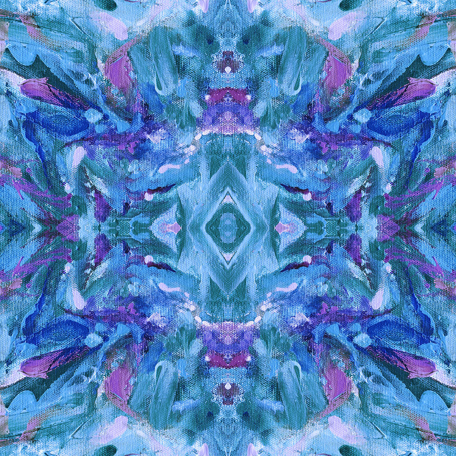 Grateful Dead Digital Art - Aztec Kaleidoscope - pattern 001 - Midnight by Julie Turner