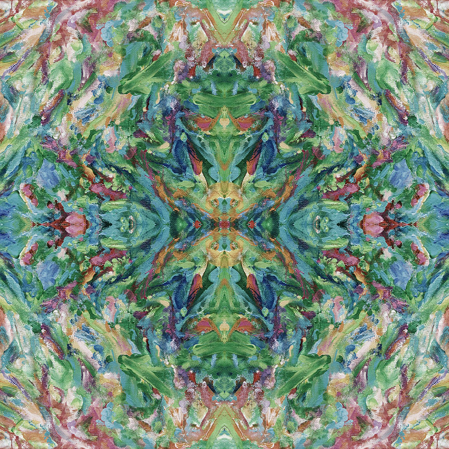 Grateful Dead Digital Art - Aztec Kaleidoscope - pattern 018 - Earth by Julie Turner