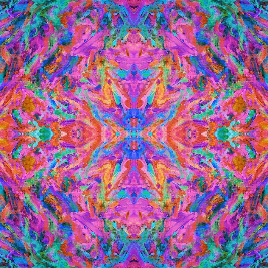 Aztec Kaleidoscope - pattern 022 Digital Art by Julie Turner - Fine Art ...