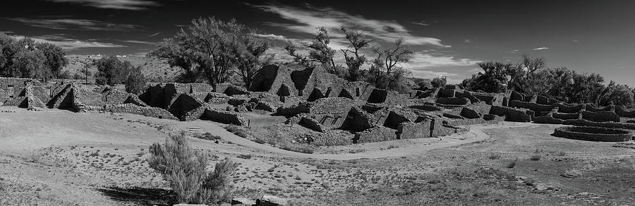 Aztec Ruins Panorama New Mexico Bw Photograph