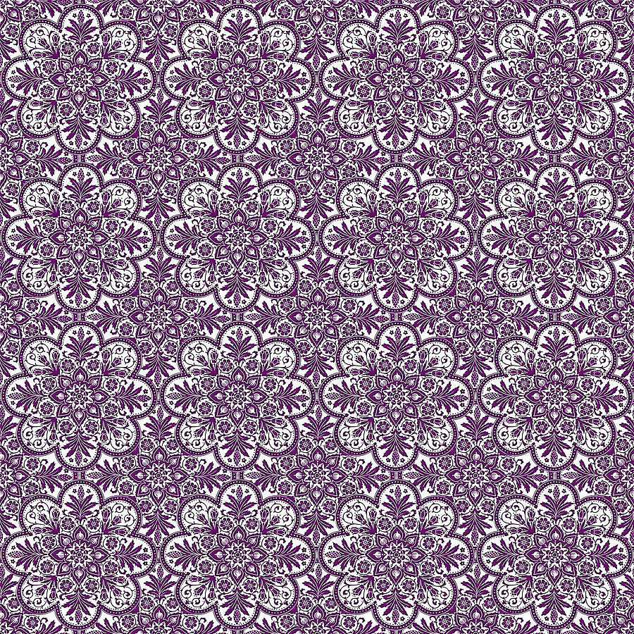 Azulejo Floral Pattern - 34 Digital Art by AM FineArtPrints