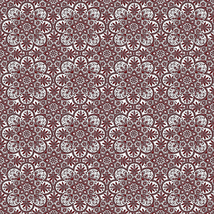 Azulejo Floral Pattern - 35 Digital Art by AM FineArtPrints