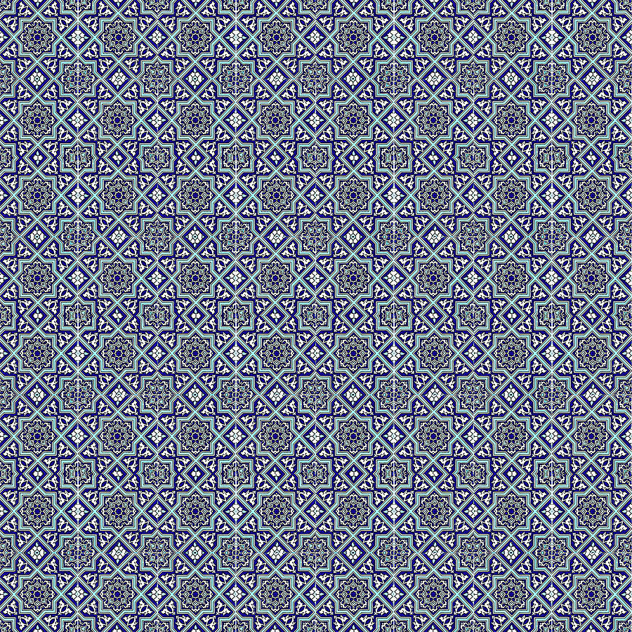 Azulejo, Geometric Pattern - 26 Painting by AM FineArtPrints