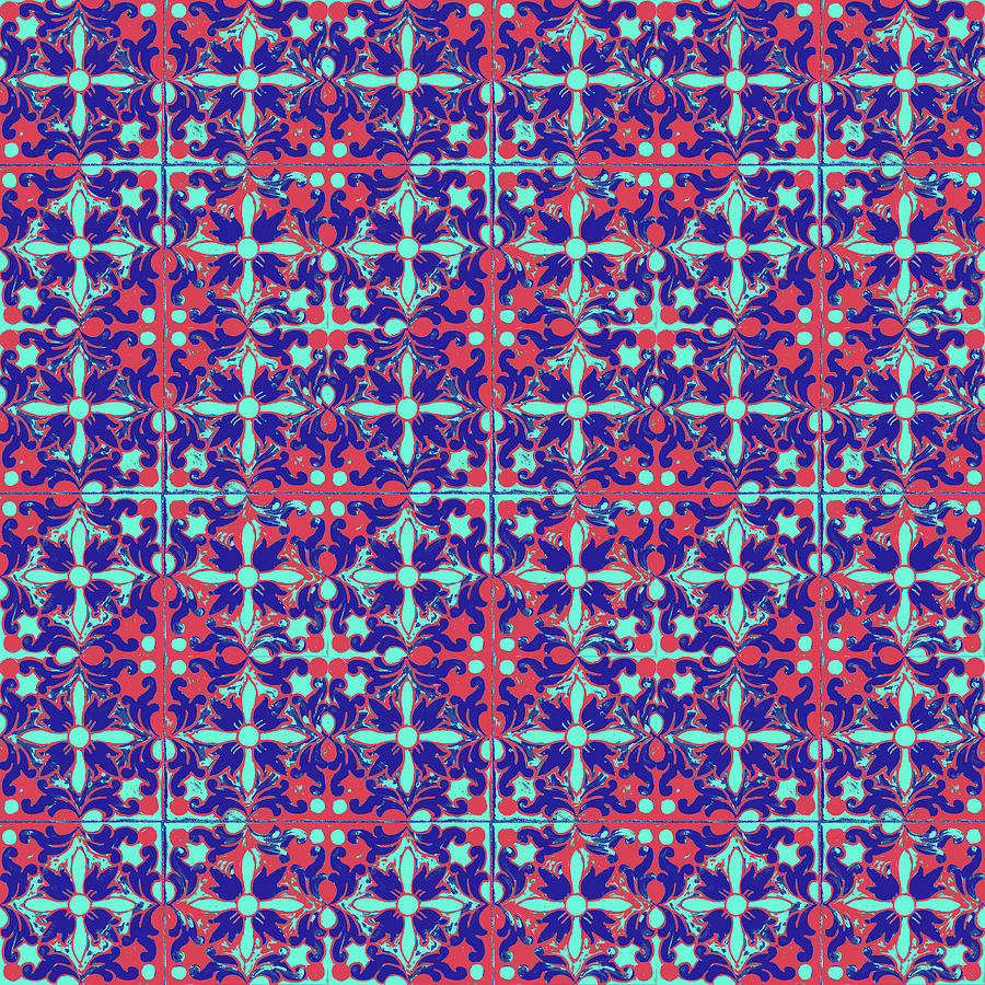 Azulejos Magic Pattern - 07 Mixed Media by AM FineArtPrints