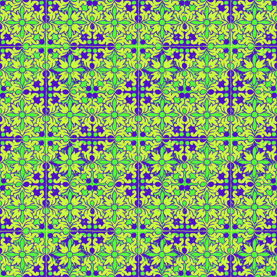 Azulejos Magic Pattern - 08 Mixed Media by AM FineArtPrints