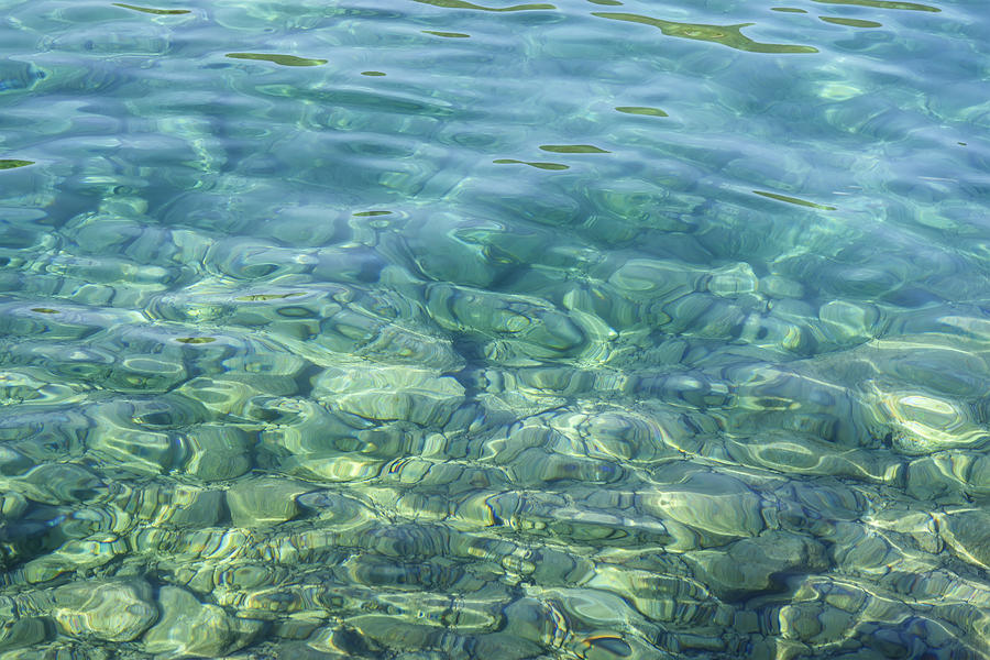 Azure, Turquoise, Amazing Clear Seawater of Adriatic Sea. Flecks of ...