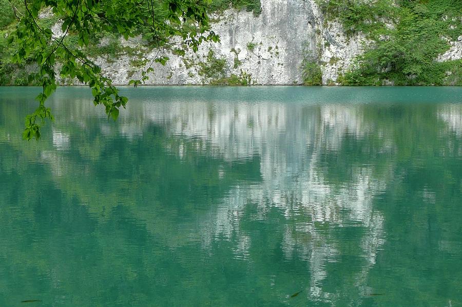 Water Surface Photograph - Azure Water Of Plitvice Lakes Park by Olga Kurygina Water Surface Photograph - Azure Water Of Plitvice Lakes Park by Olga Kurygina