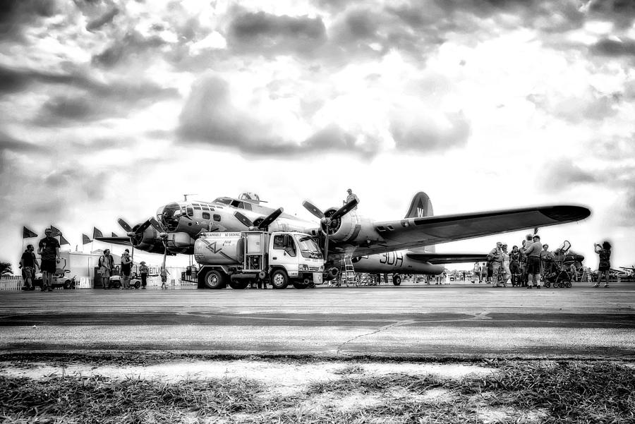 B-17 Bomber Fueling Up in HDR Photograph by Michael White