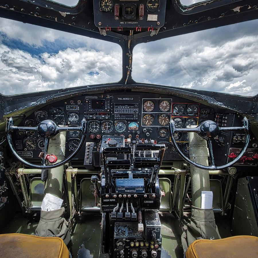 Airplane Photograph - B-17 Bomber by Mike Burgquist