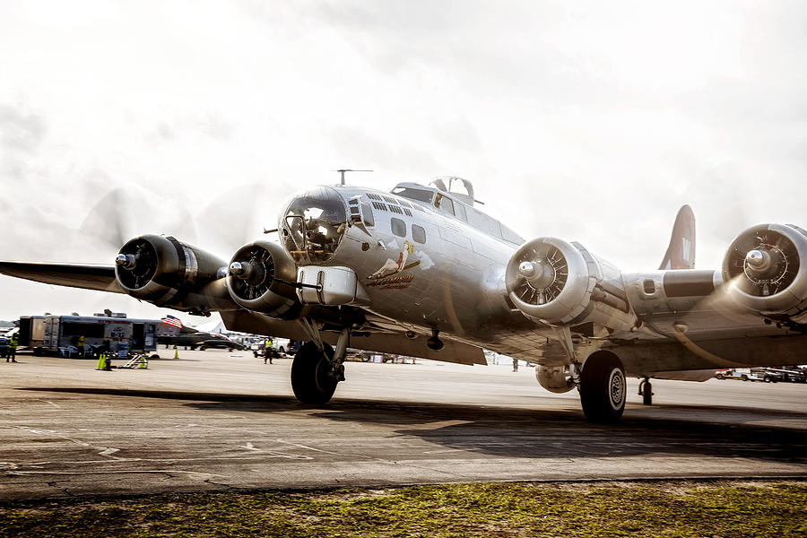 B-17 Bomber Ready for Takeoff Photograph by Michael White