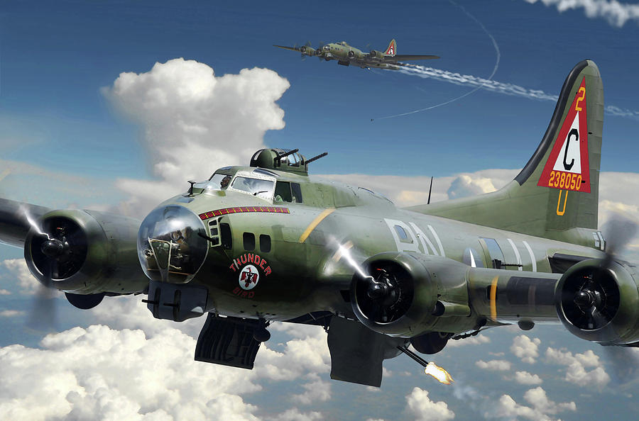 B-17G 'Thunder Bird' Painting By Ron Cole - Fine Art America