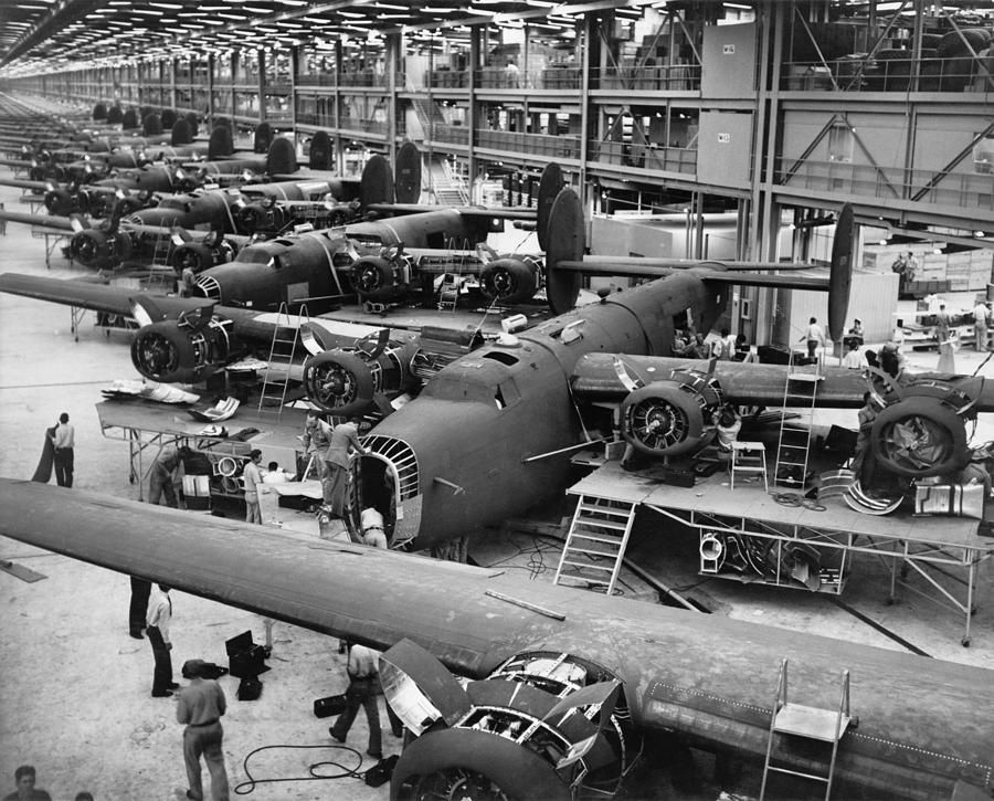 B-24 Liberator Bombers Nearing Photograph by Everett