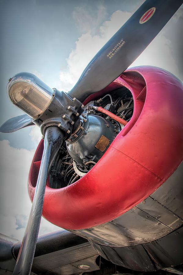 B-24J Liberator Engine Photograph by Kristia Adams
