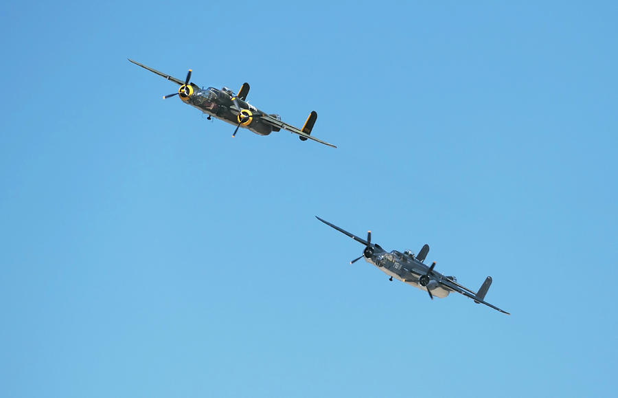B-25 Bomber Flyby Photograph by Joe  Palermo