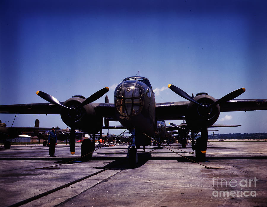B-25 bombers Painting by Celestial Images