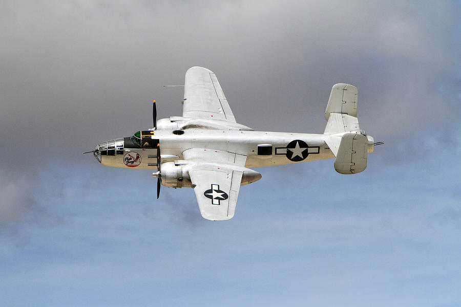 B-25 in the Clouds Photograph by Shoal Hollingsworth