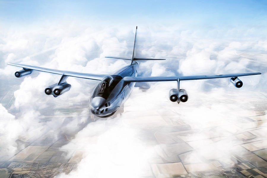 B-47 Stratojet Digital Art by Peter Chilelli