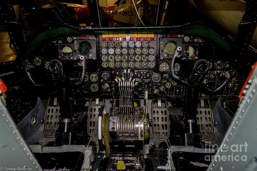 B-52 Cockpit Photograph by Tommy Anderson