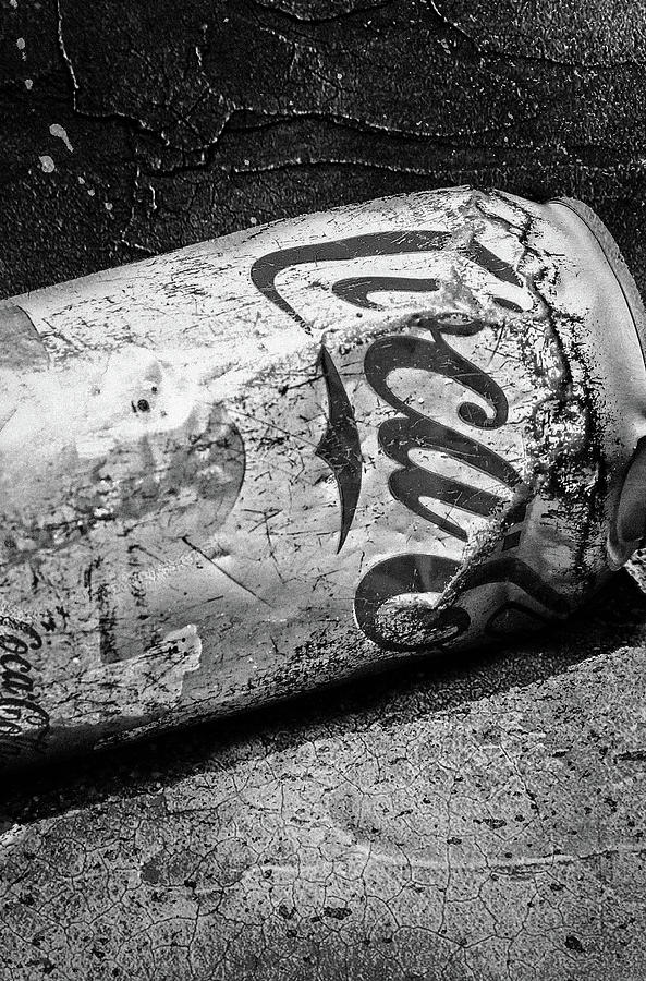 B and W Coke Can Photograph by Michael Hope