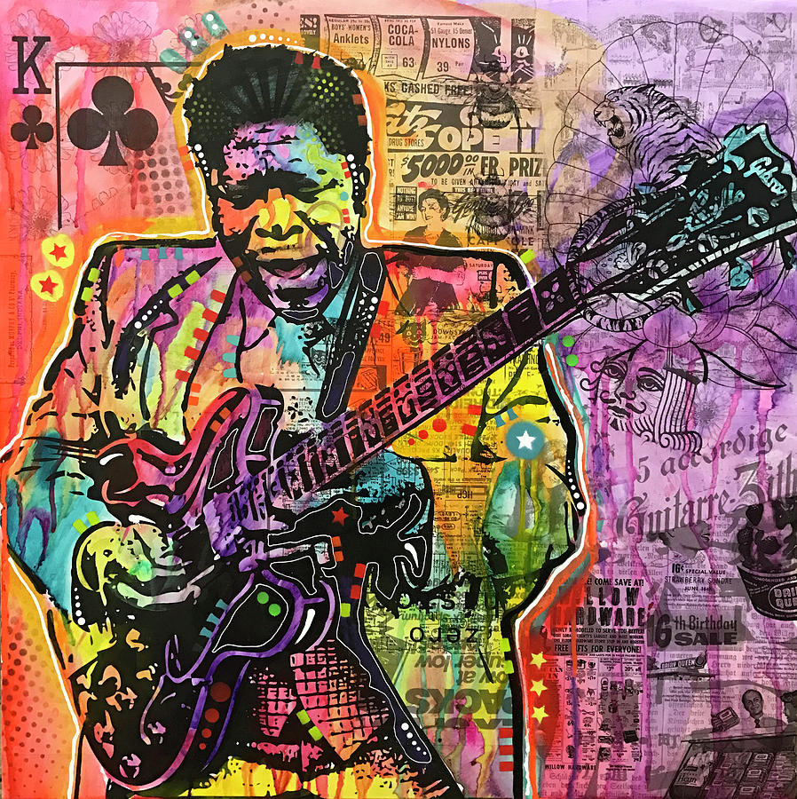 B. B. King Painting By Dean Russo Art