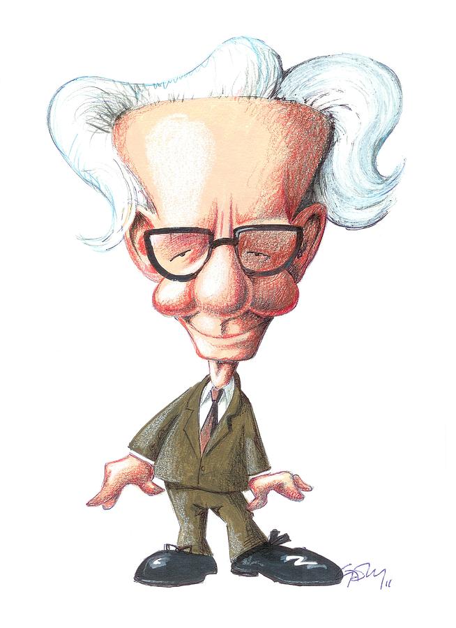 Portrait Photograph - B. F. Skinner, Caricature by Gary Brown