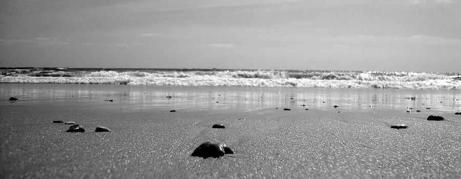 Black And White Photograph - B-W Beach  by Peter McAuley
