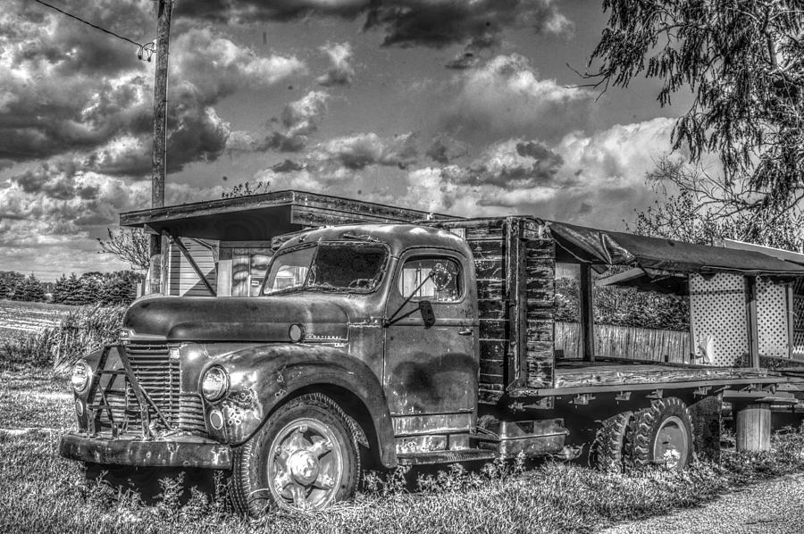 B/W Farm Stand International Photograph by Terry McCarrick Fine Art