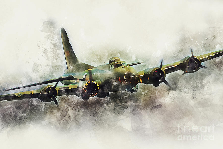 B17 Flying Fortress - Painting Digital Art by Airpower Art