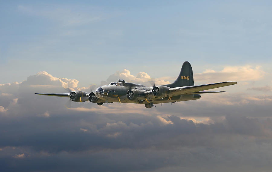Airplane Photograph - B17- Memphis Belle by Pat Speirs