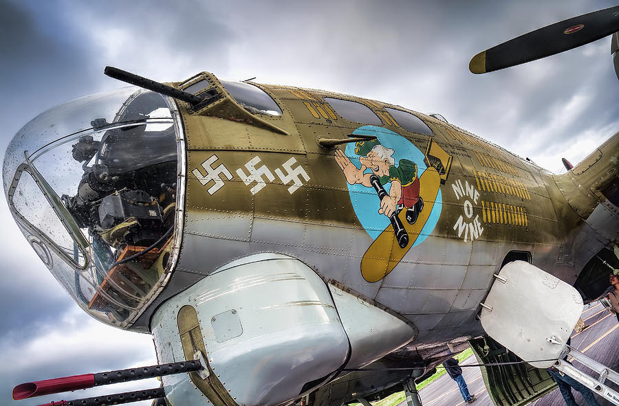 B17 Nine-O-Nine Nose Art v2 Photograph by John Straton - Pixels