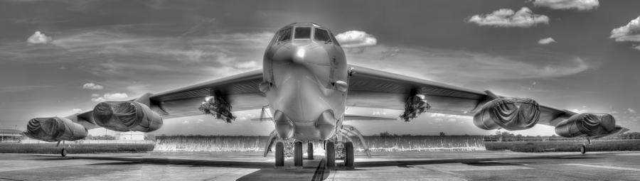 Jet Photograph - B52 Black and White by Phil And Karen Rispin