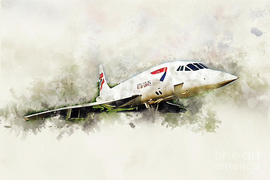 BA Concorde - Painting Digital Art by Airpower Art