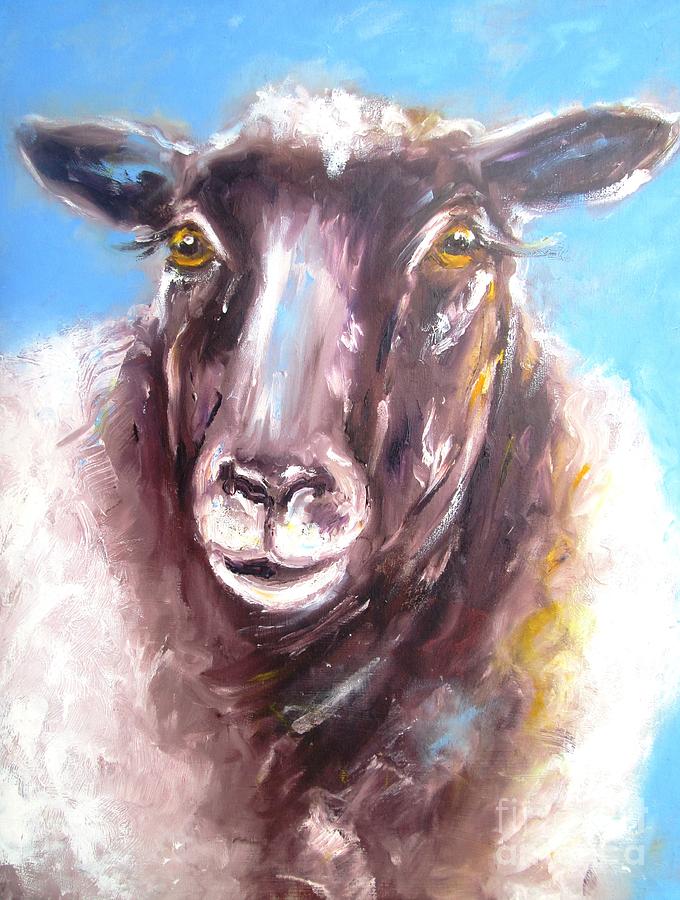 Baa- Baa Black Sheep Paintings Painting by Mary Cahalan Lee - aka PIXI