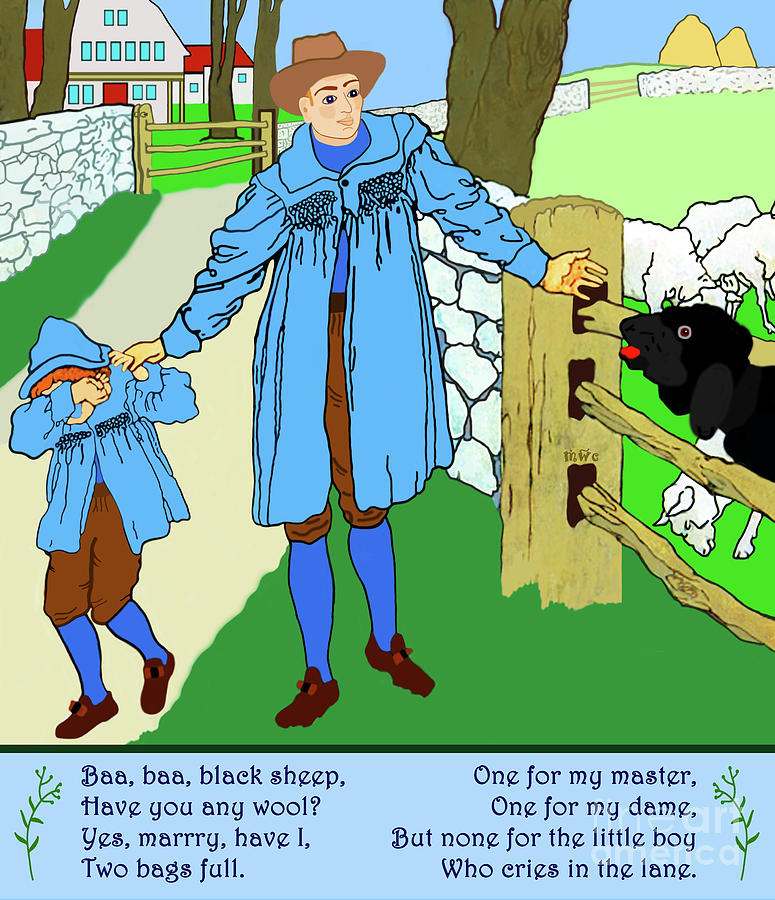Baa, Baa, Black Sheep Nursery Rhyme by Marian Cates Baa, Baa, Black Sheep Nursery Rhyme by Marian Cates