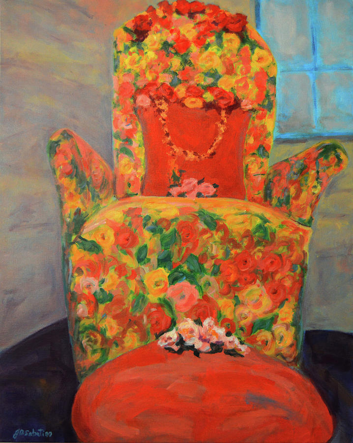 Babas Chair Painting by Joe DiSabatino