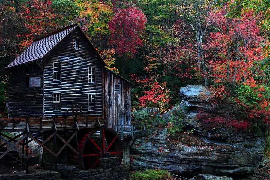 Babcock State Park Glades Creek Grist Mill West Virginia  Photograph by Carol Montoya